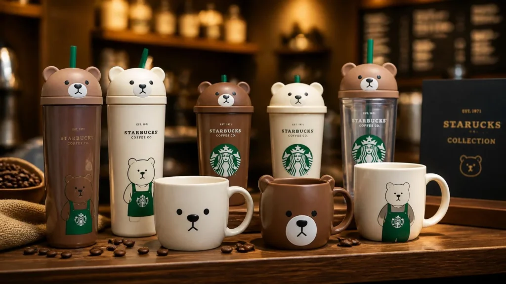Starbucks Bearista collectible glass tumbler