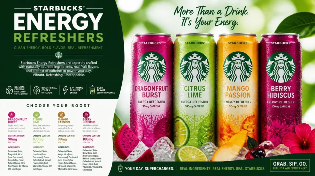 Starbucks Energy Drink caffeine and nutrition guide