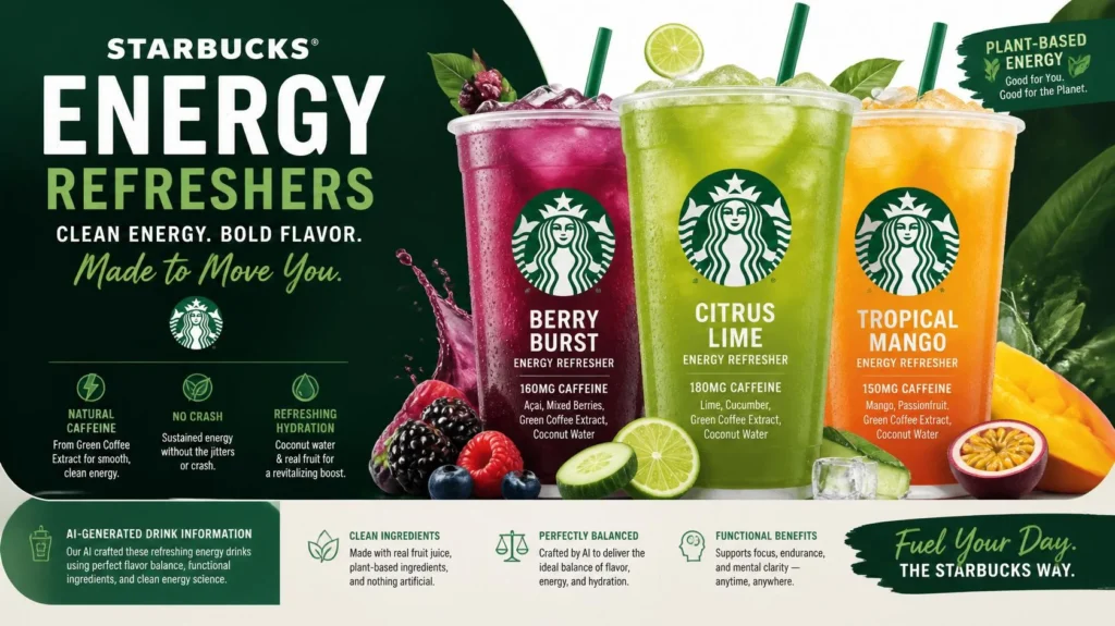 Starbucks Energy Drink menu and nutrition information
