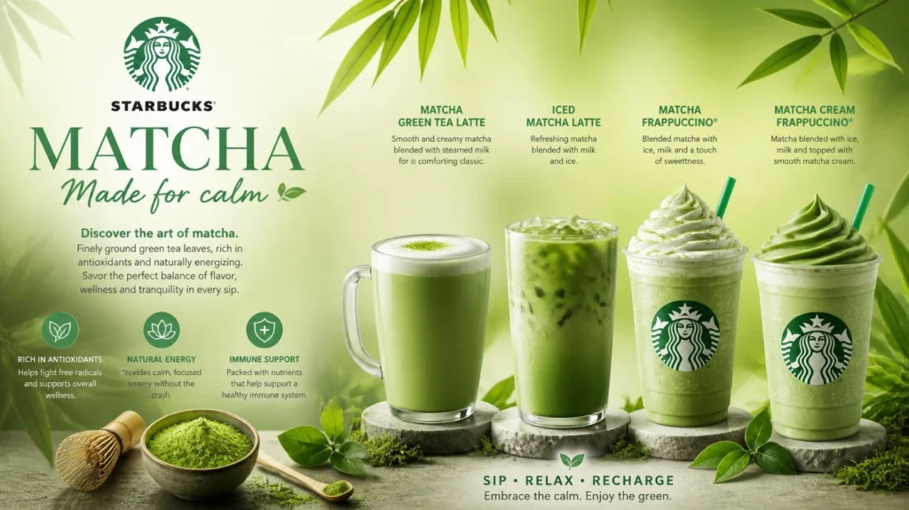 Starbucks Matcha prices and nutrition guide