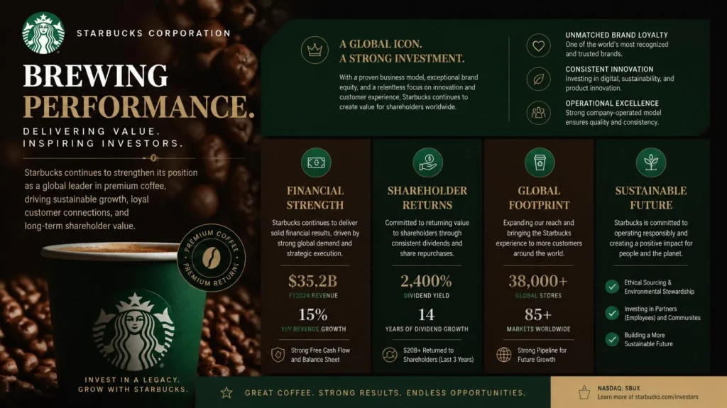Starbucks (SBUX) stock price chart showing five-year historical performance and daily market data