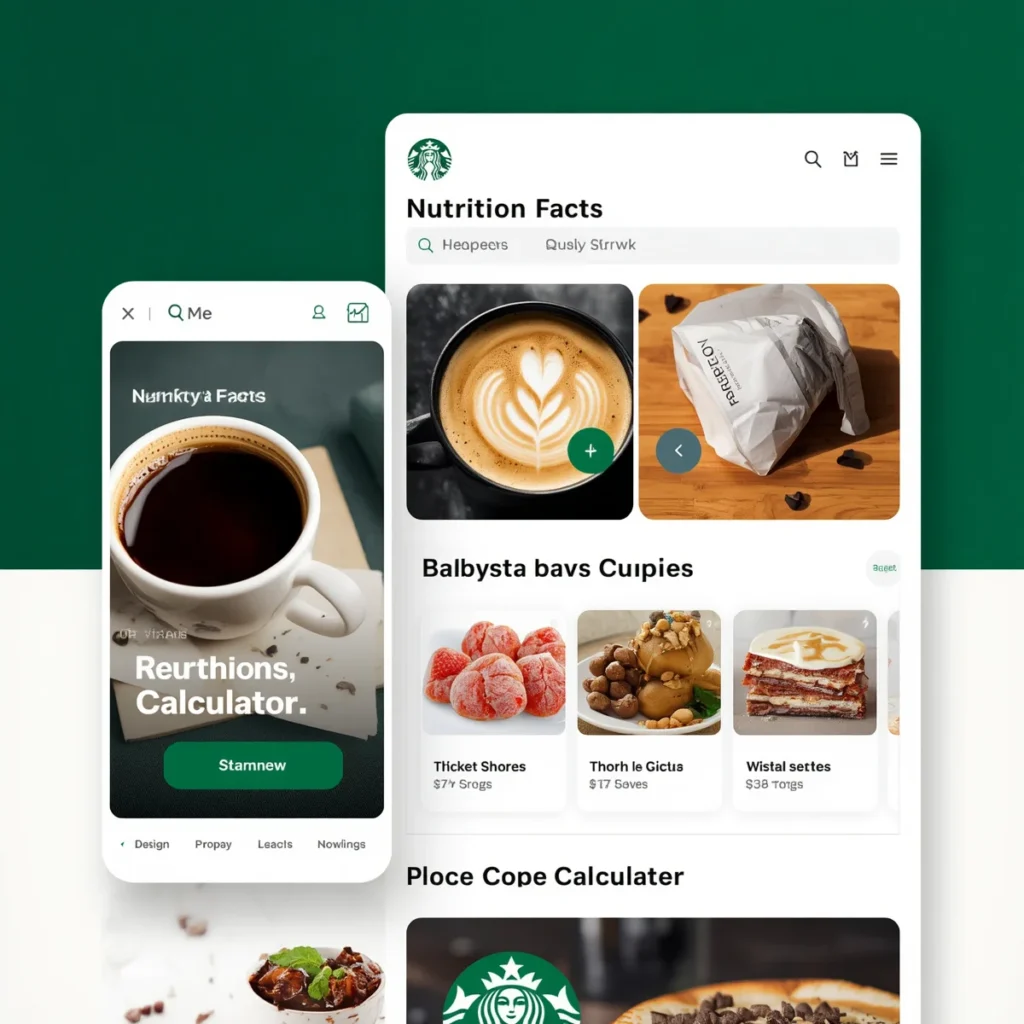 Starbucks nutrition calculator results for customized beverages